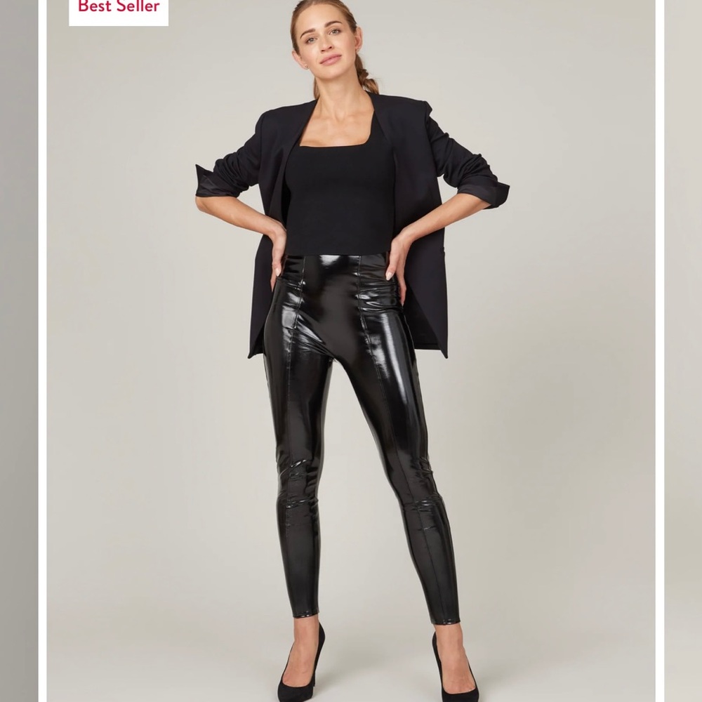 Spanx Faux Patent Leather Leggings